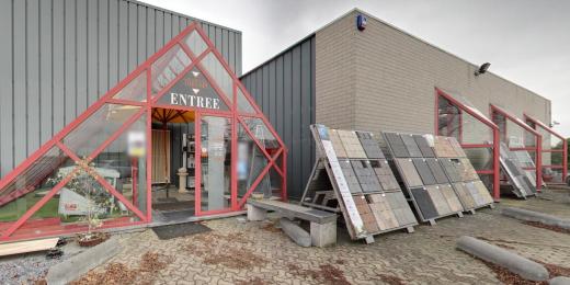 Showroom des carrelages Maman Theunis à Hélécine en Brabant wallon