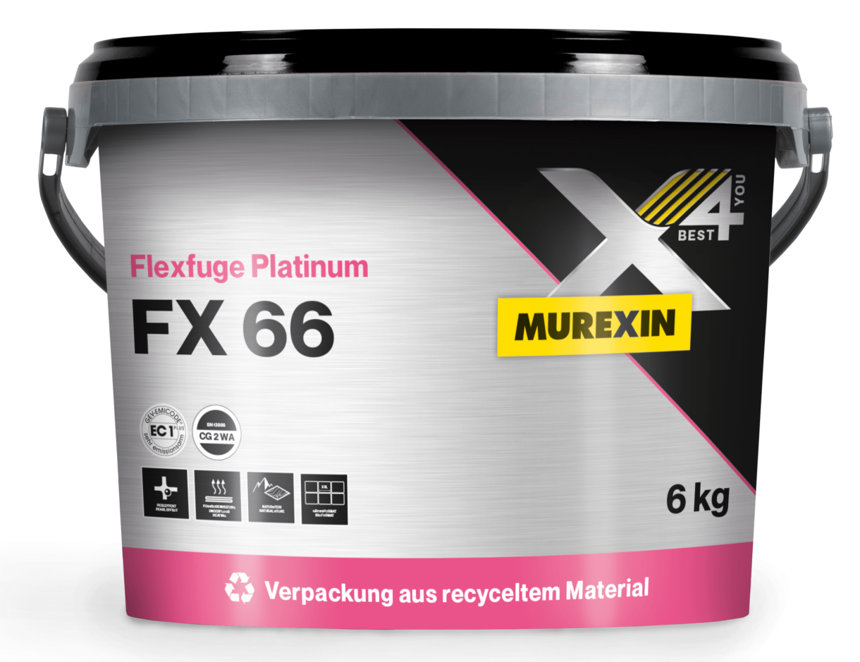 MUREXIN Flexfuge Platinum FX 66 : Flexibele, water- en vuilafwijzende voegmortel